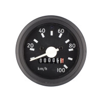 Tachometer Simson S51 - čierny rámik (kontrolka) - dovoz