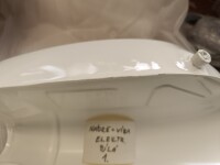 Nádrž veka schránky Simson S51 Elektronik biela - POŠKODENÁ