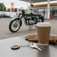 Drevený prívesok na kľúče - logo ČZ