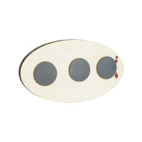 Drevená magnetka logo Jawa/ČZ - 10x5,5cm