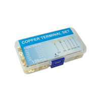 Sada neizolovaných káblových očiek 3-10mm lisovacia (150ks) - mosadz