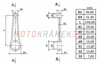 Ojnica úplná Jawa 350 typ 634-640 - CKR