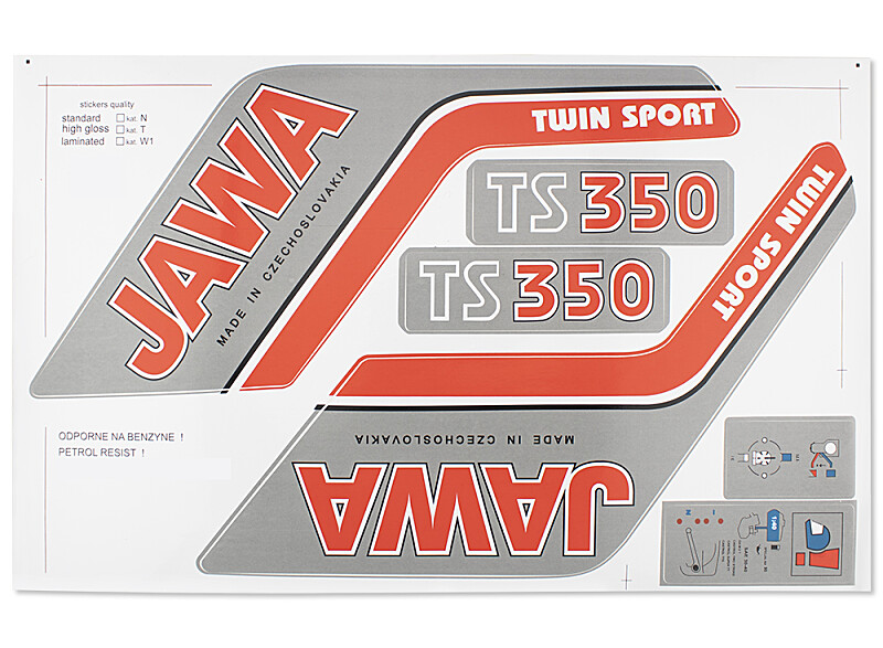 Súprava samolepiek Jawa 350/638,639