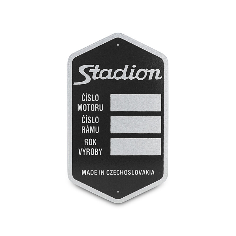 Štítok rámu čierny Stadion
