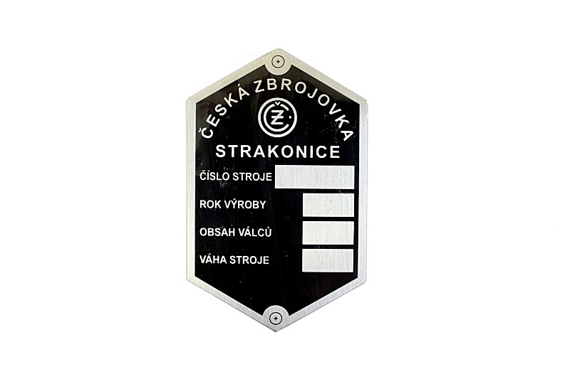 Štítok rámu ČZ 125/150 C