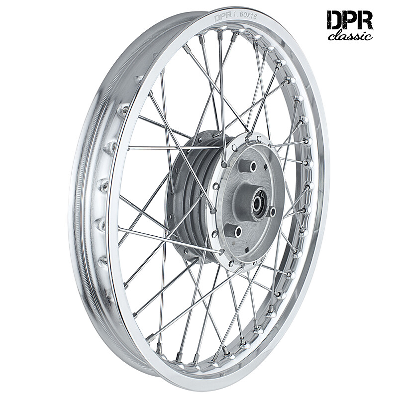 Koleso kompletný Simson S51 hliníkový ráfik 1,6x16 (lúč chróm) - DPR