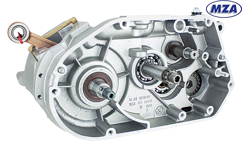 Polomotor Simson S51, S53, SR50 so 4. rýchlostnou prevodovkou - MZA - Strieborný