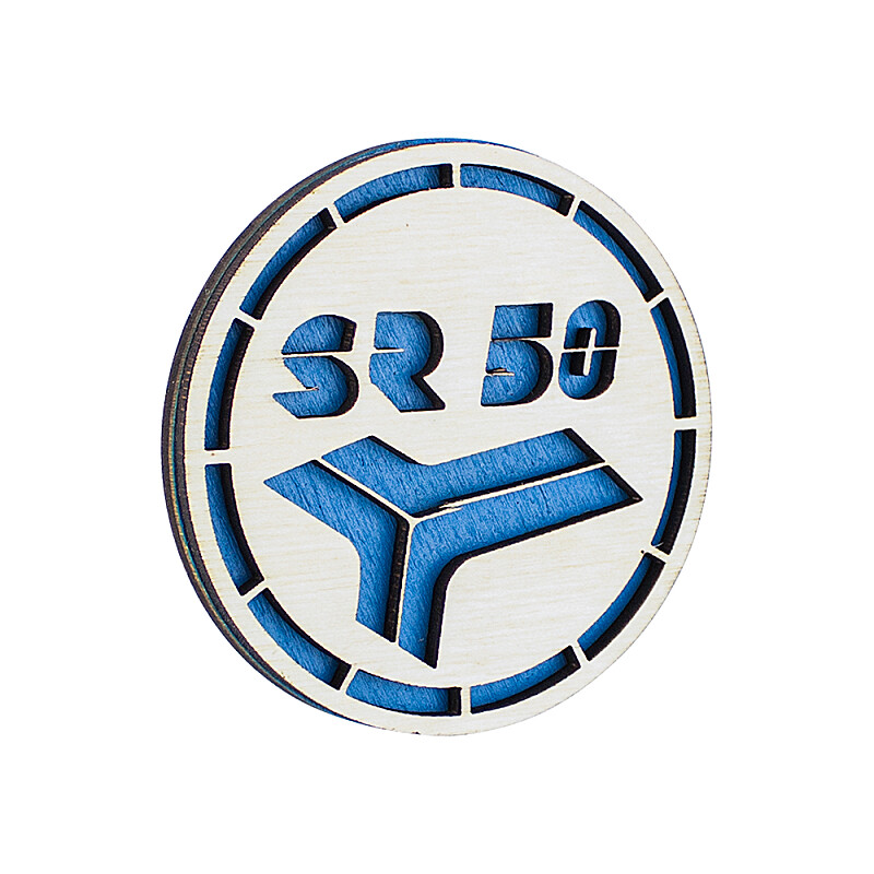 Drevená magnetka Simson SR50 - 6cm - modrá