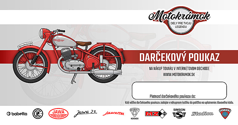 Darčekový poukaz Motokramok