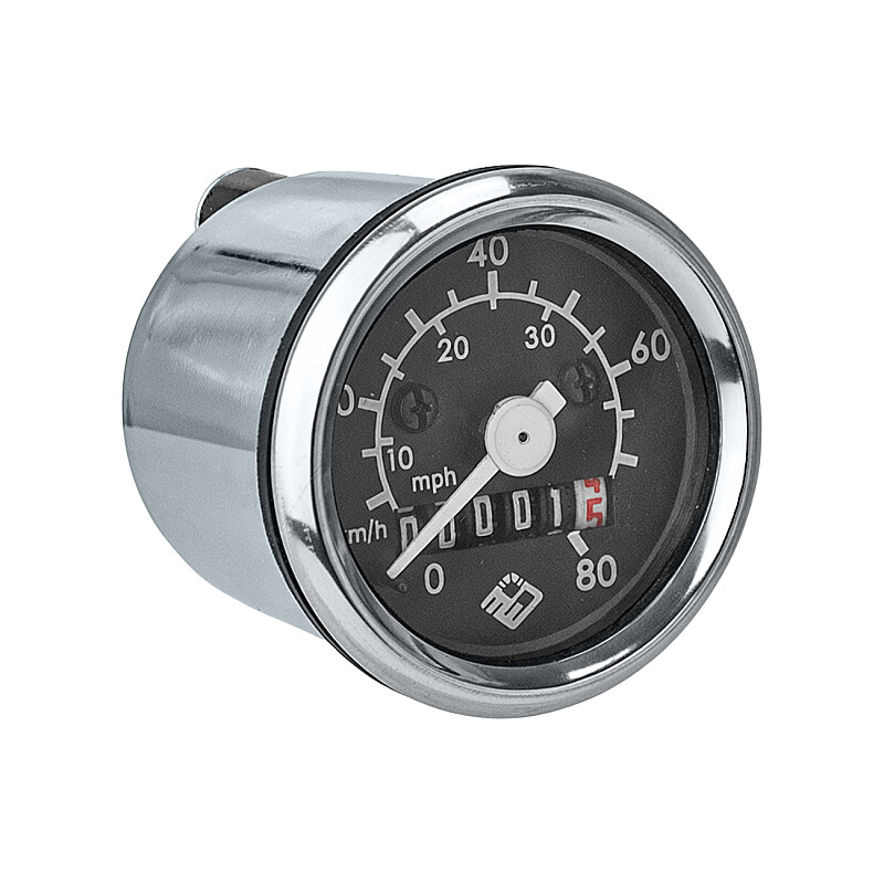 Tachometer 80km/hs podsvietením Babetta - čierny ciferník