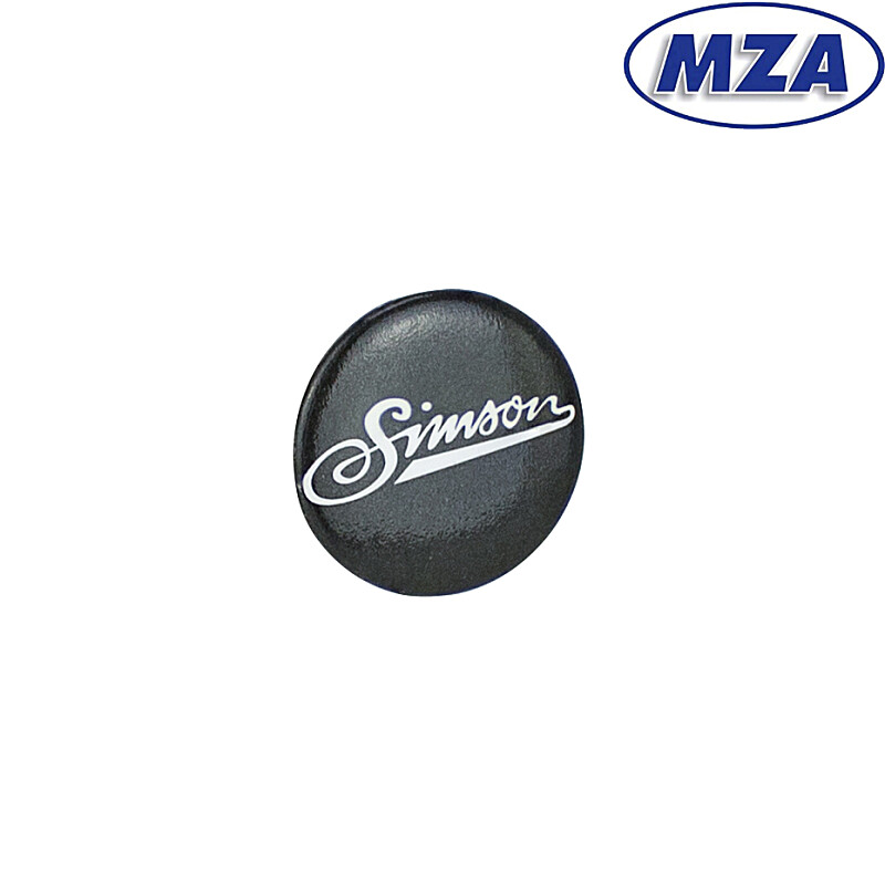 Kovová placka Ø25mm Simson čierna - MZA
