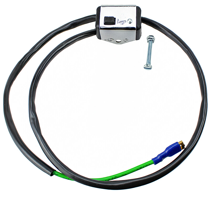 Tlačidlo bzučiaka/klaksónu Babetta - chróm - kompletný