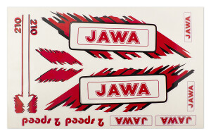 Súprava samolepiek JAWA - Babetta - červená