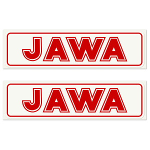 Samolepka Jawa - červená 14,5x4 - 2 ks