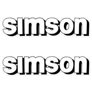 Samolepka Simson biela - 2ks