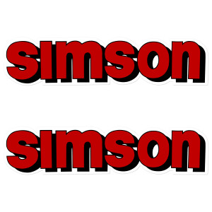 Samolepka Simson červená - 2 ks