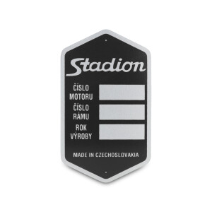 Štítok rámu čierny Stadion