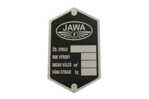 Štítok rámu Jawa Perak