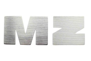 Logo MZ - písmená na nádrž - strieborné