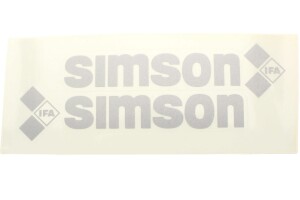 Samolepka SR50 nápis Simson - STRIEBORNÁ