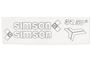 Samolepka Simson SR50 - sada - biela