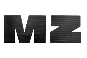 Logo MZ - písmená na nádrž - čierne