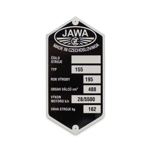 Štítok rámu Jawa 500 OHC (59)