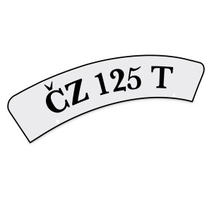 Tabuľka na predný blatník - nápis ČZ125T
