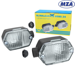 Súprava blinkrov Simson SR 50, MZ ETZ - číre - MZA