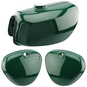 Nádrž veka schránky Simson S51 Elektronik - zelená - POŠKODENÁ