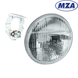 Parabola predného svetla Simson S51 - Halogén - MZA (vystúpené sklo)