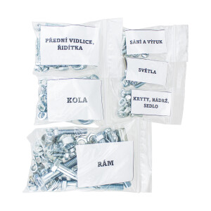 Sada skrutiek celý motocykel (bez motora) Babetta 207.500 - zinok