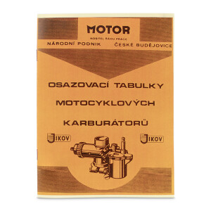 Osadzovacie tabuľky motocyklových karburátorov Jikov