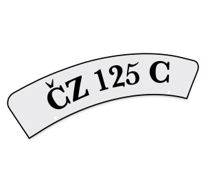 Tabuľka na predný blatník - nápis ČZ125C