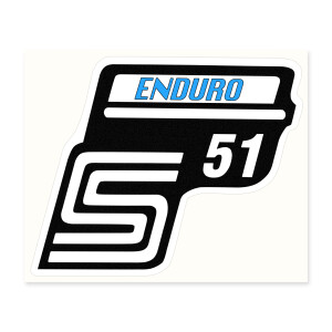 Samolepka schránky Simson S51 Enduro - modrá