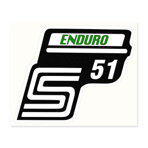 Samolepka schránky Simson S51 Enduro - zelená