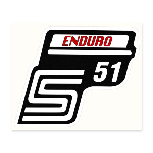 Samolepka schránky Simson S51 Enduro - červená