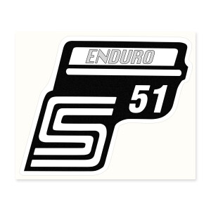 Samolepka schránky Simson S51 Enduro - šedá