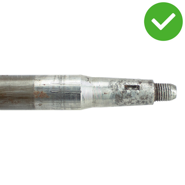 Nepoškodená drážka pre&nbsp;klin